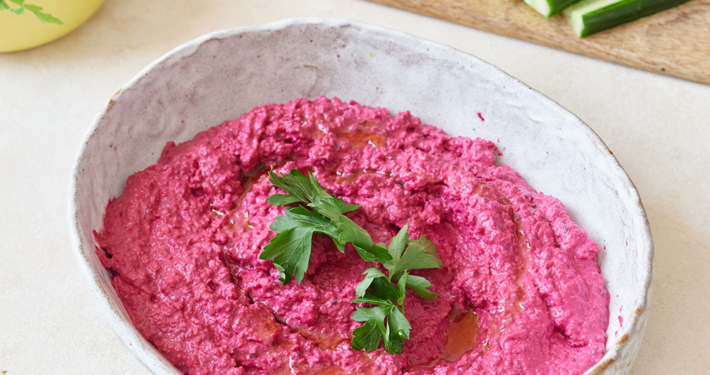 Beetroot hummus | Second Nature Guides