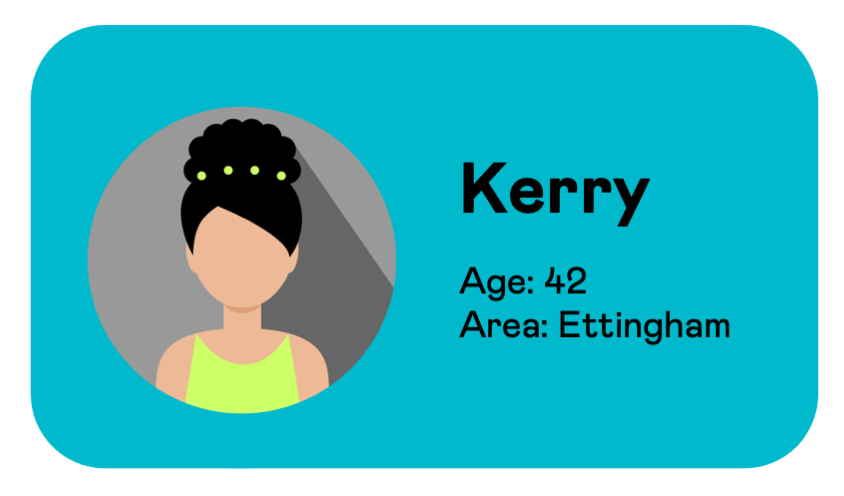 Info card for Kerry, a Second Nature user from Ettingham