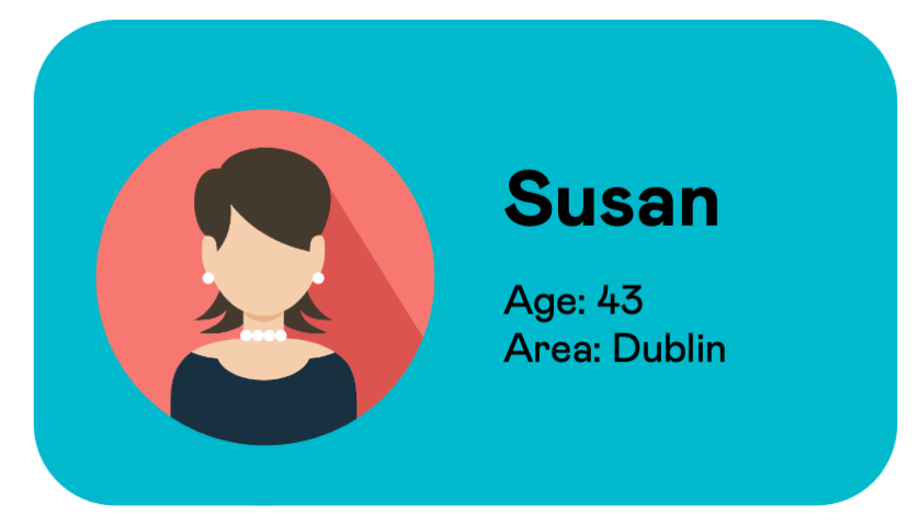 Info card for Susan, a Second Nature user from Dublin