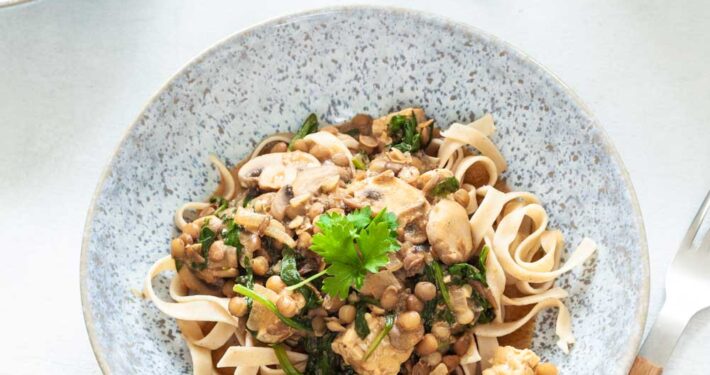 Mushroom and Tempeh Stroganoff | Second Nature Guides