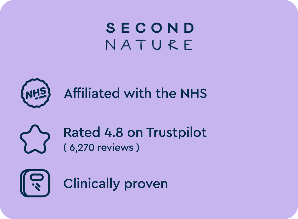 A graphic displaying the main differences between the Juniper and Second Nature weight loss programmes.