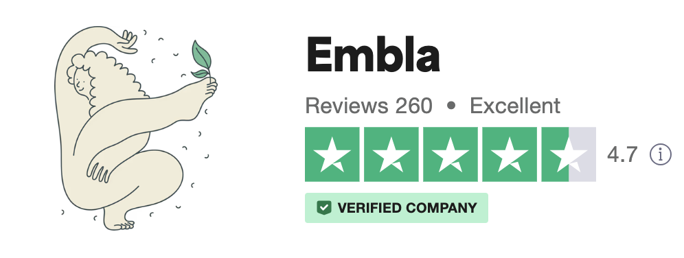 Embla TrustPilot reviews